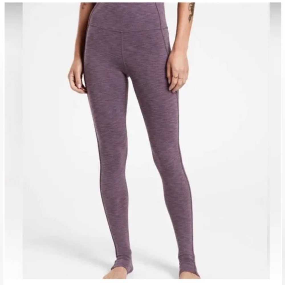 Athleta Elation Over the Heel Tight, size S, heathered purple​​​​​​​​
